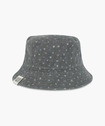 Marithé François Girbaud CLASSIC LOGO FLOWER BUCKET HAT washed black