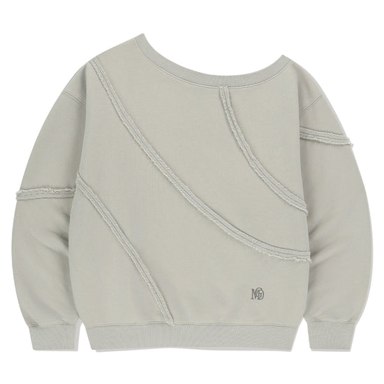 Mahagrid Cut Off One Shoulder Sweatshirt