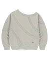 Mahagrid Cut Off One Shoulder Sweatshirt