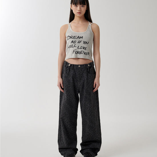 Mahagrid Lettering Sleeveless Knit