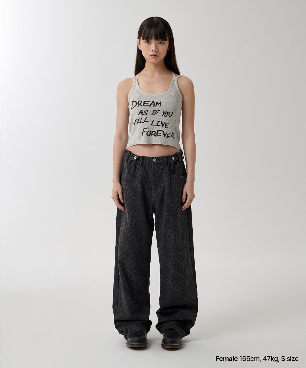 Mahagrid Lettering Sleeveless Knit