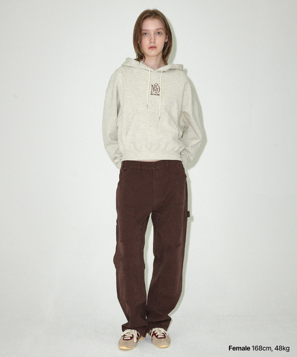 Mahagrid MGD SERIF LOGO CROP HOODIE