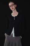 General Idea WOMAN Double Layered Crew Neck Cardigan