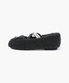 Marithé François Girbaud Kids Cross Banding Shearling Flat Shoes Brown