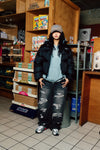 ADLV Damage Stitch Washing Denim Pants