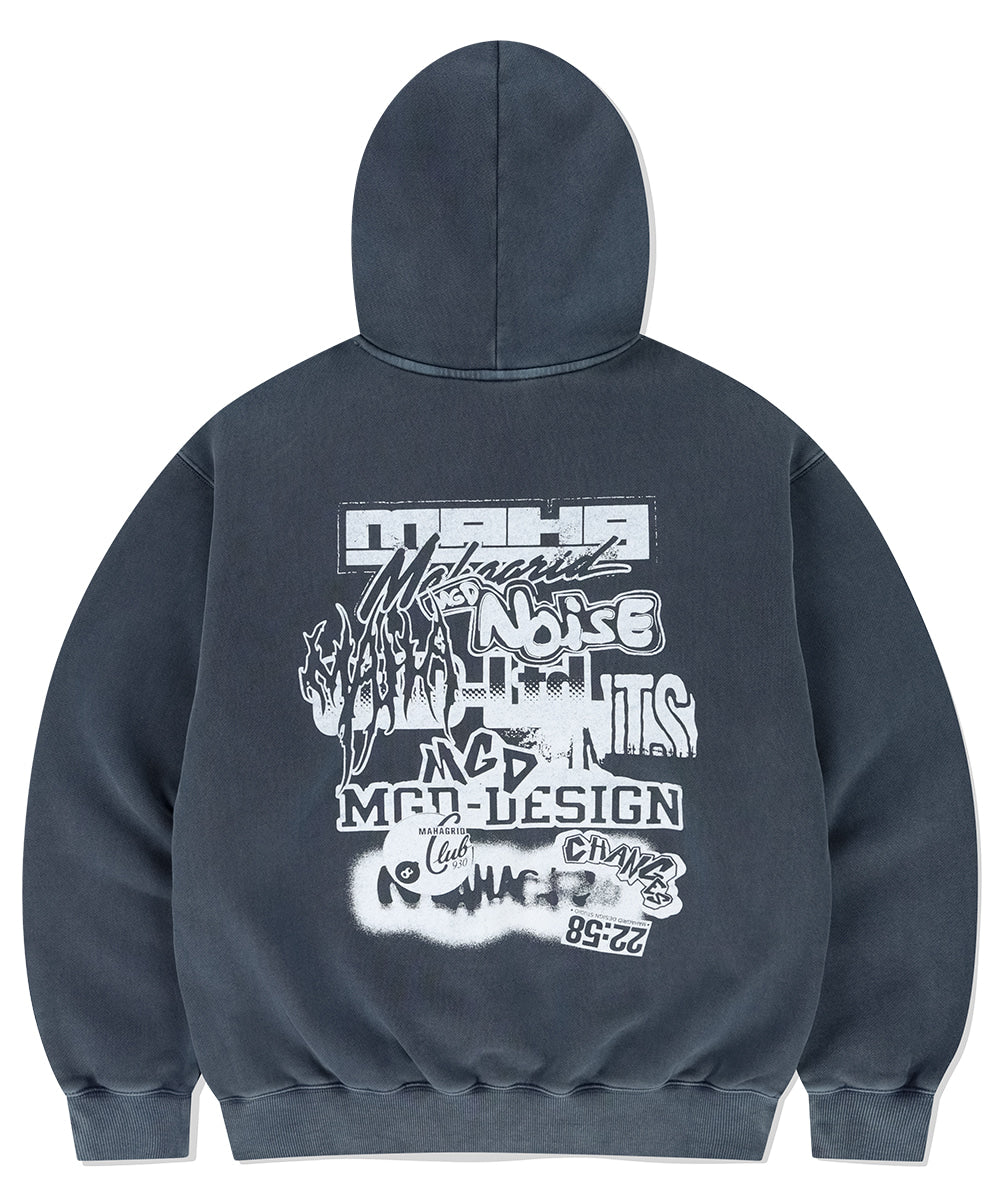 Mahagrid Logo List Pigment Hoodie