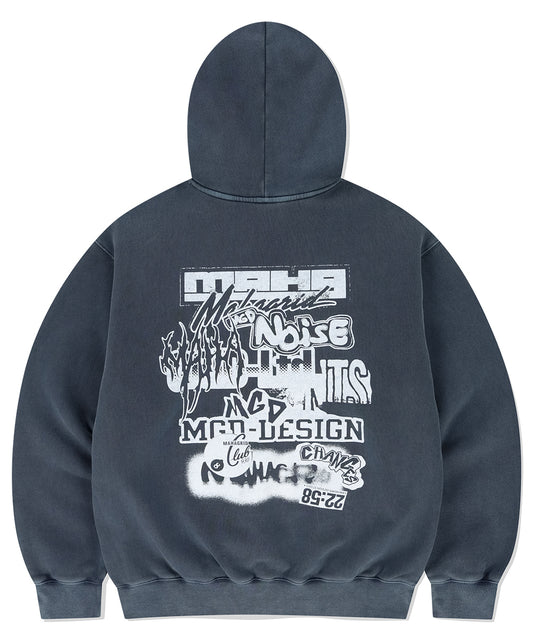 Mahagrid Logo List Pigment Hoodie