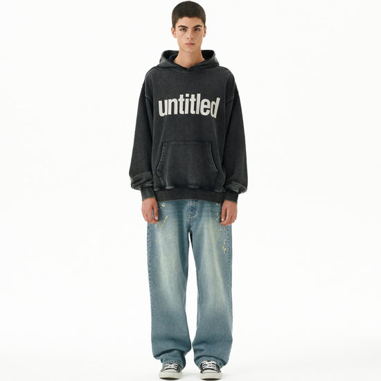 Mahagrid Embroidered Splatter Denim Pant