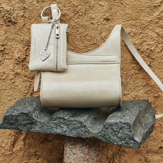 Bitter Cells Glaze Mini Cross Bag & Card Wallet Set-Cream