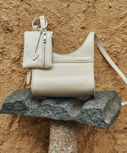 Bitter Cells Glaze Mini Cross Bag & Card Wallet Set-Cream