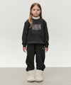 Marithé François Girbaud Kids Doodle Classic Logo Sweatshirt in Brushed Dark Green