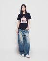 ADLV Women's ADLV Baby Face Donut 3/4 Sleeve T-Shirt