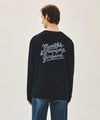 Marithé François Girbaud [REGEN] Back Drawing Logo Long Sleeve Tee Navy