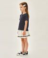 Marithé François Girbaud Kids W Marine Pleated Skirt