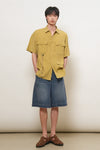 General Idea MAN Pocket Wrinkle Half Shirt