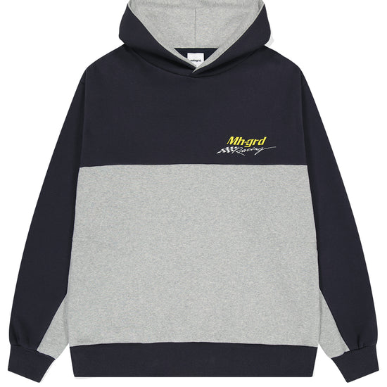 Mahagrid Color Block Racing Hoodie [Navy]