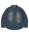 Mahagrid Star Raw Cut Denim Shirt