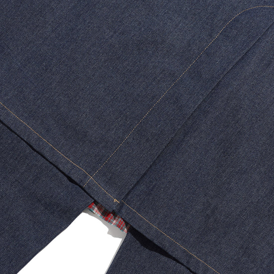 Nice Ghost Club Denim Pleats Panel Layered Skirt Pants