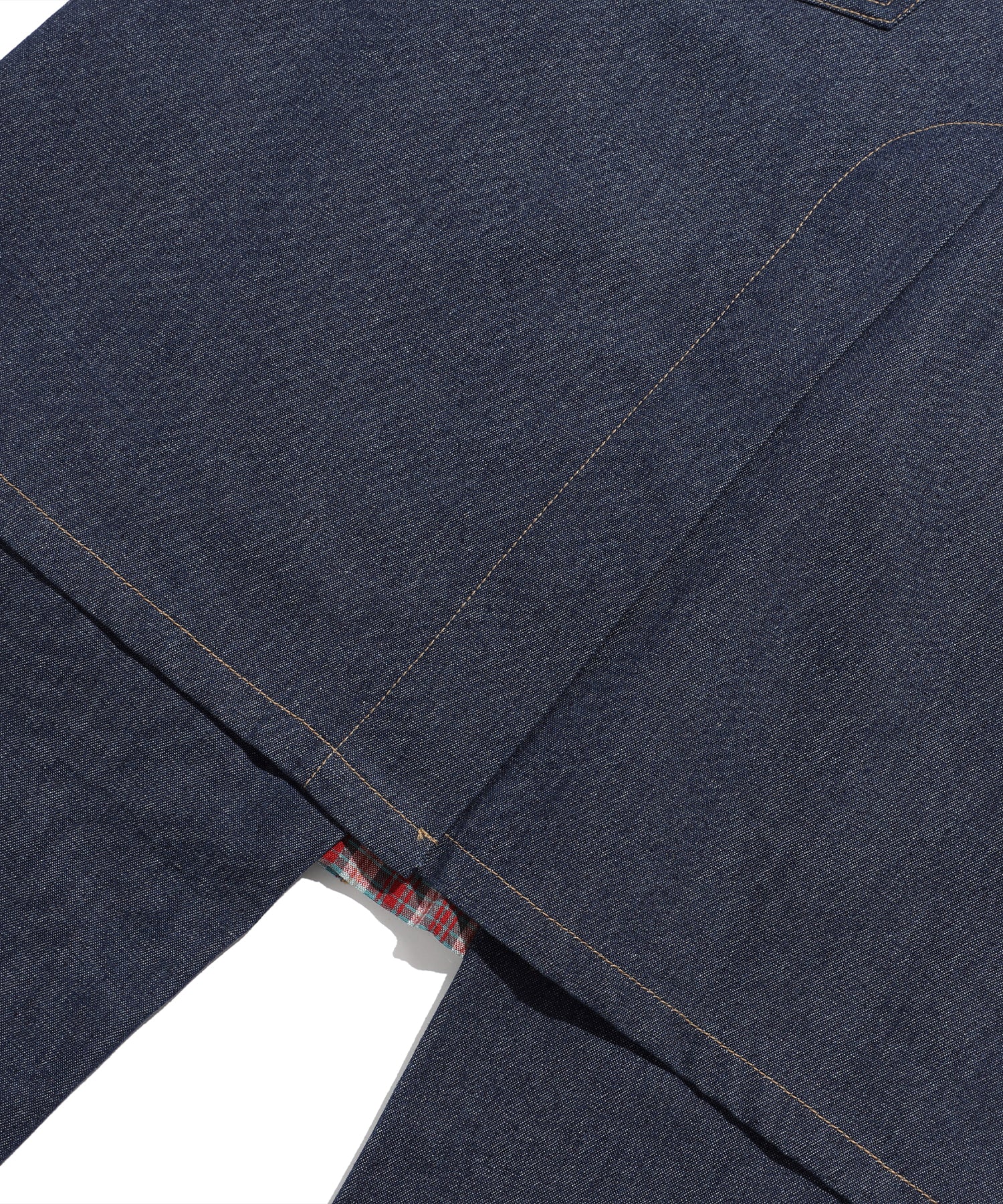 Nice Ghost Club Denim Pleats Panel Layered Skirt Pants