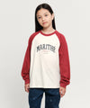 Marithé François Girbaud Kids Color Block Raglan Long Sleeve Red