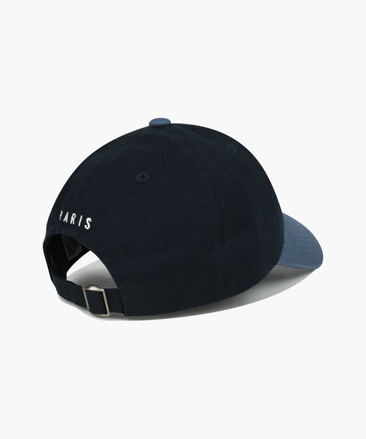 Marithé François Girbaud TYPO LOGO COLOR BLOCK COVERED CAP vintage blue