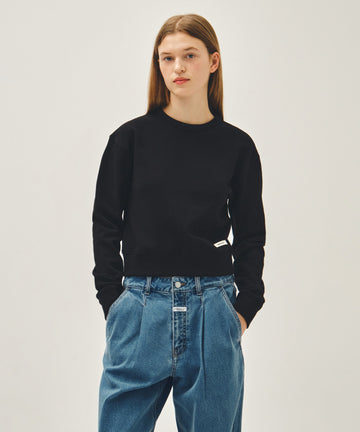 Marithé François Girbaud W BASIC CROP SWEATSHIRT