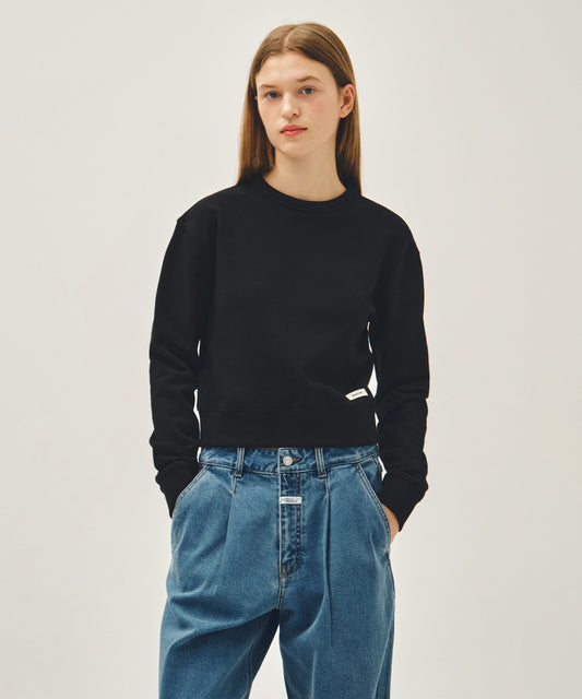 Marithé François Girbaud W BASIC CROP SWEATSHIRT