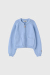 General Idea WOMAN Cotton Blend Raglan Knit Zip-Up