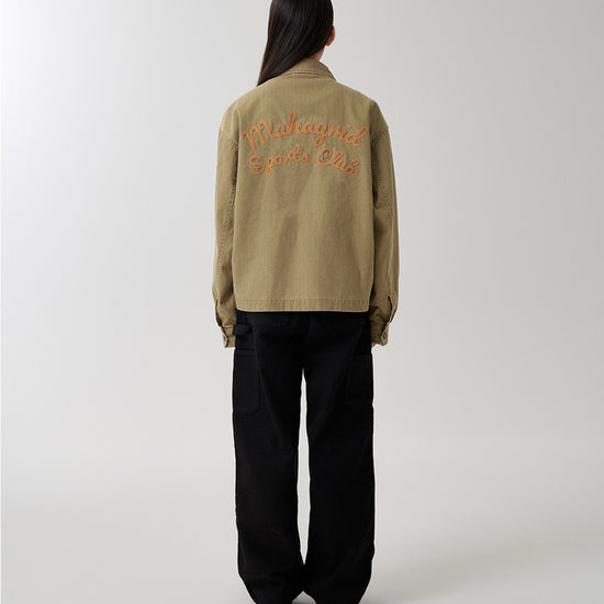 Mahagrid Washed Drizzler Blouson Jacket
