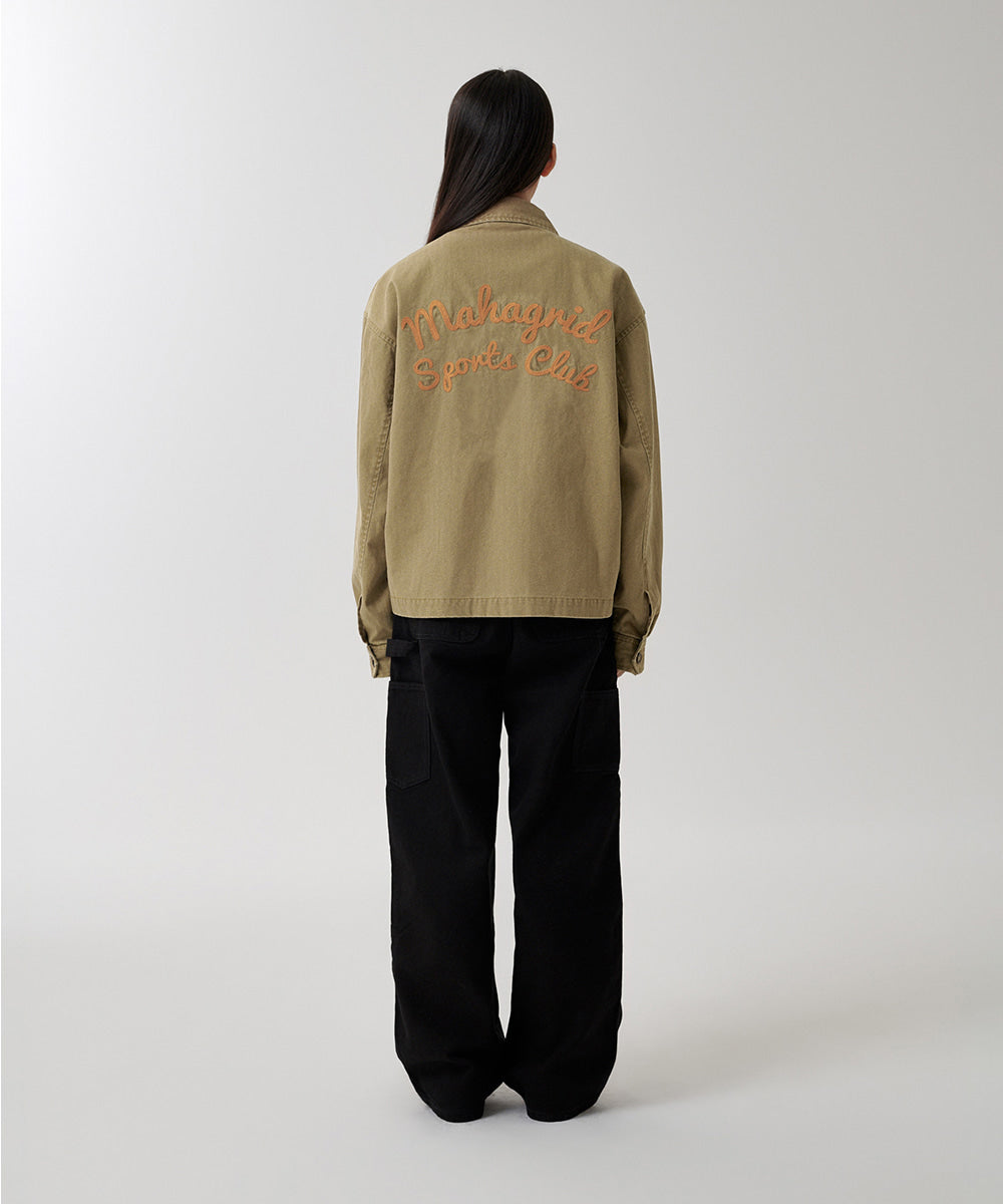 Mahagrid Washed Drizzler Blouson Jacket
