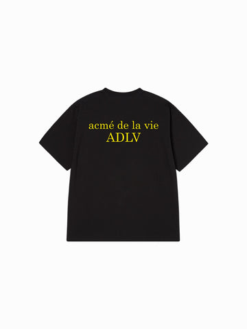 ADLV BASIC LOGO YELLOW FONT SHORT SLEEVE T-SHIRT