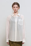 General Idea WOMAN Summer Wrinkle Sheer Shirt