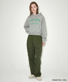 Mahagrid MHGRD APPLIQUE CROP HOODIE [GREY]