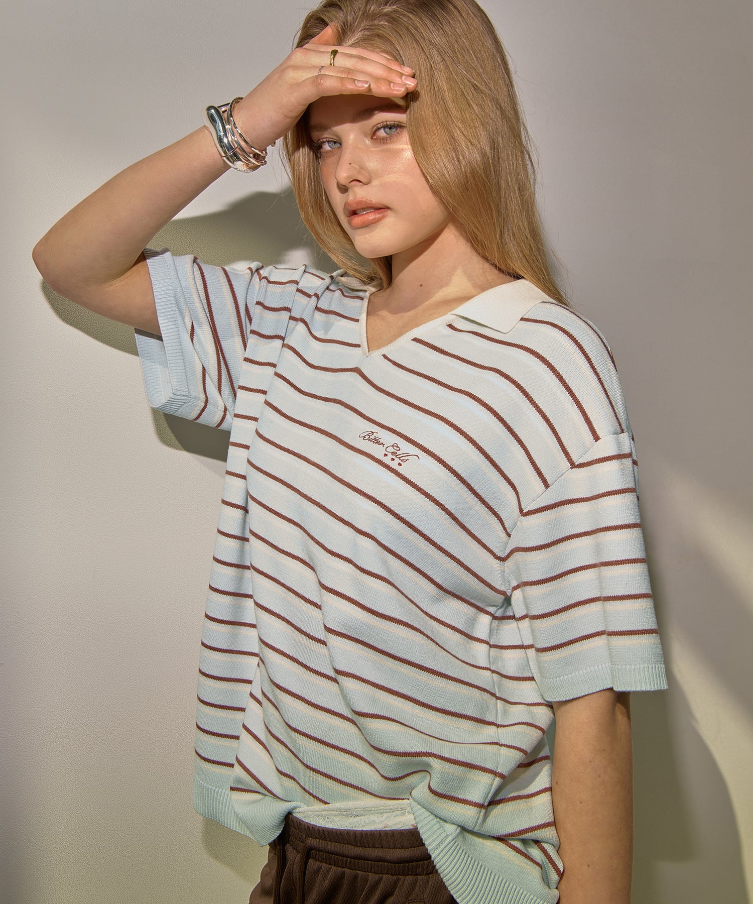 Bitter Cells Millie Stripe Collar Knit