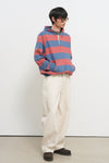General Idea UNISEX Open Button Stripe Hoodie