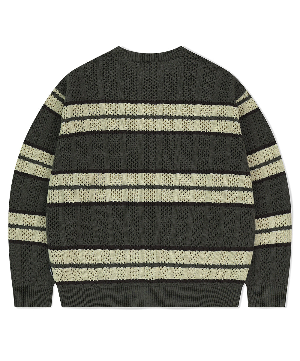 Mahagrid Mesh Stripe Knit