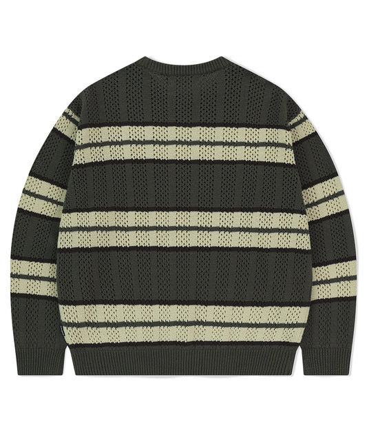 Mahagrid Mesh Stripe Knit