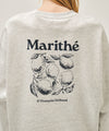 Marithé François Girbaud [REGEN] LEMON GRAPHIC OVERSIZED SWEATSHIRT navy