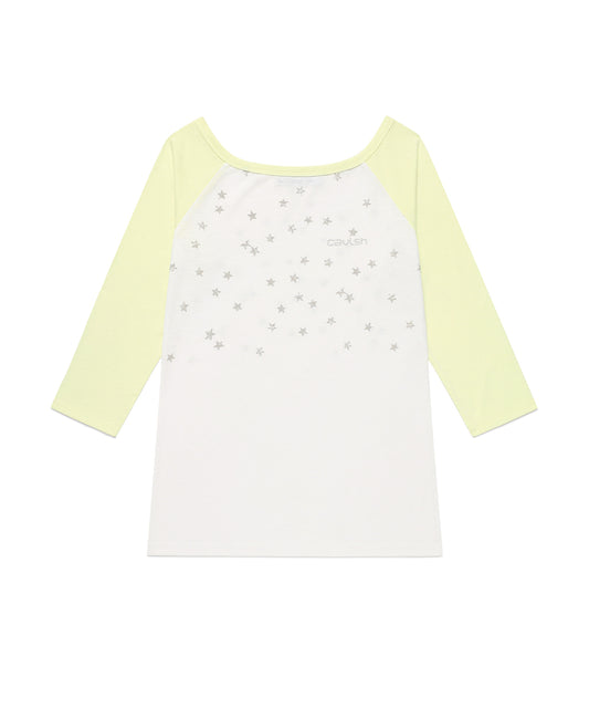 Cavish U Neck Star Raglan Long Sleeve Tee