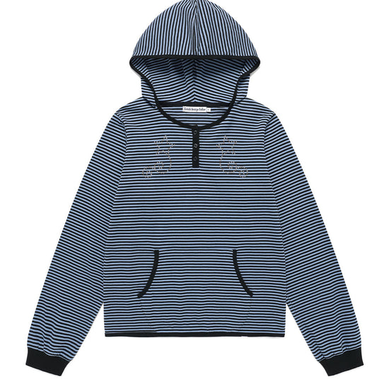 Cavish Women's Stud Striped Hoodie
