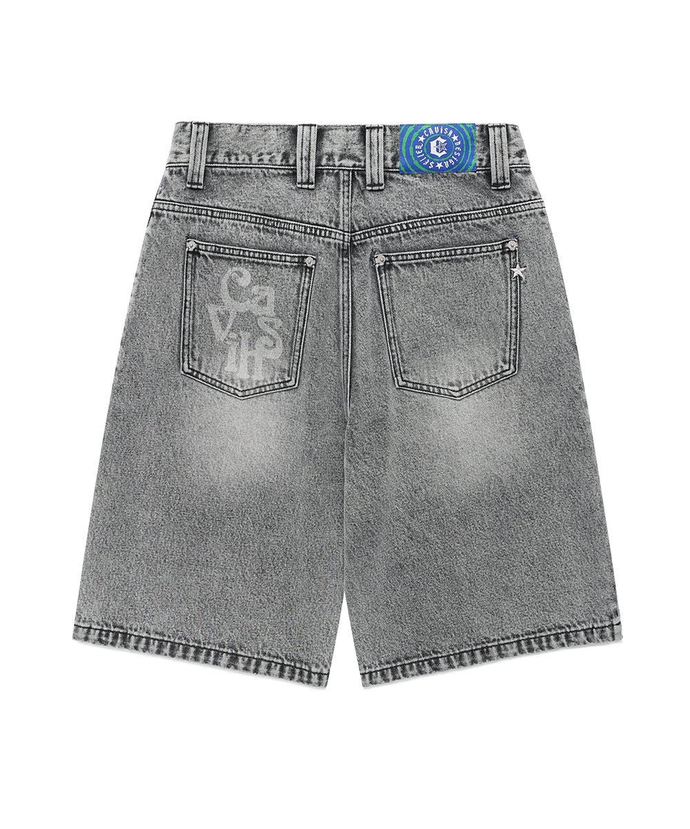 Cavish Overdyed Denim Shorts