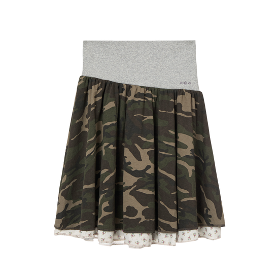 AEAE Layered Skirt in Camo