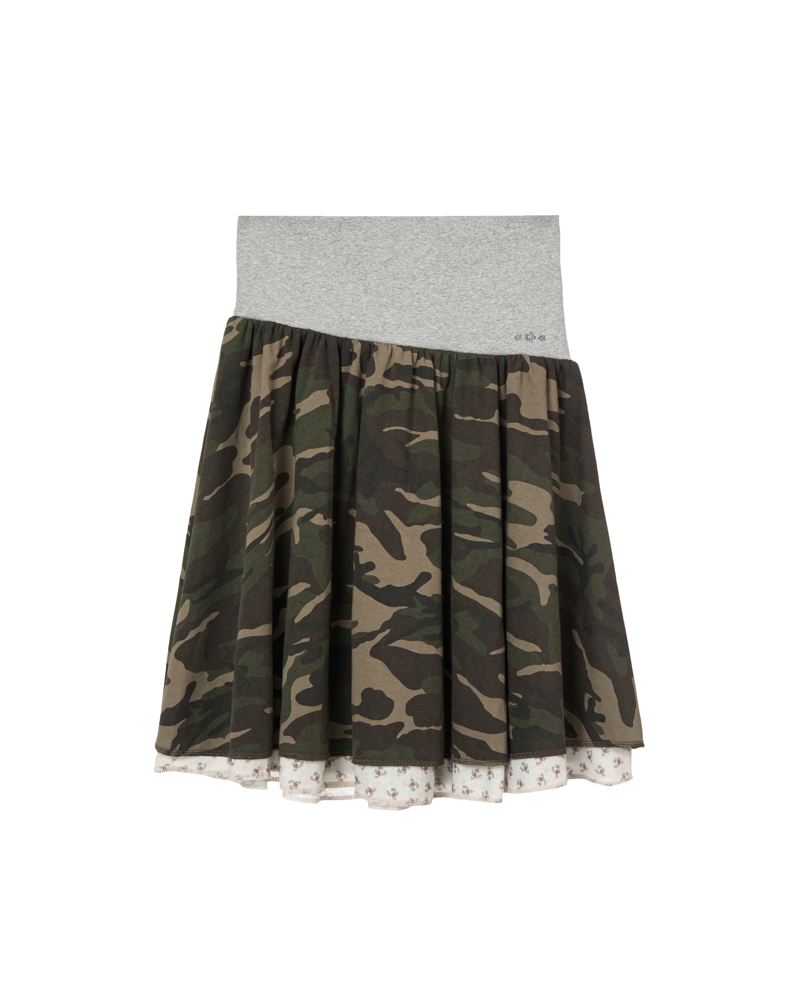 AEAE Layered Skirt in Camo