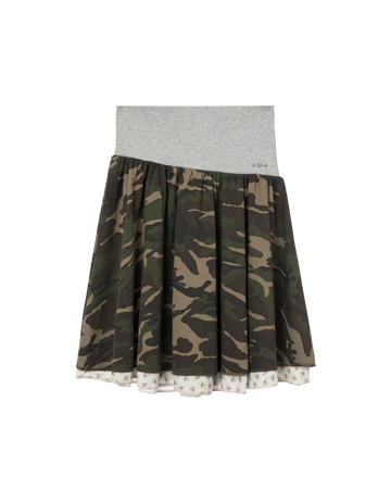 AEAE Layered Skirt in Camo