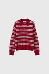 General Idea WOMAN Multi Stripe Loose Collar Knit