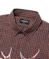 Nice Ghost Club Tornado Star Check Big Half Shirt [Pink]