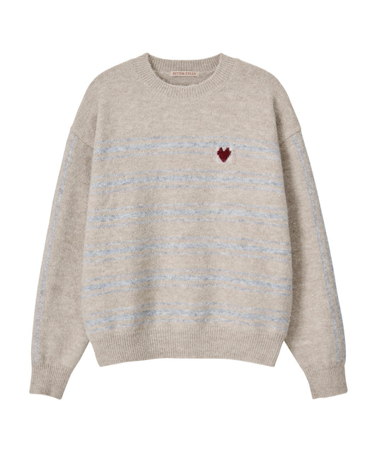 Bitter Cells 95 Vintage Stripe Knit - Beige