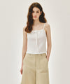 Marithé François Girbaud W CRINKLE SLEEVELESS + CARDIGAN SET