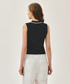 Marithé François Girbaud W SMALL CLASSIC LOGO PK COLLAR SLEEVELESS dot