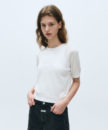 Marithé François Girbaud W See Through Half Knit White